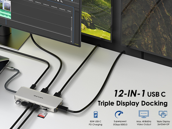 Amazon.com: WAVLINK USB C Docking Station Dual HDMI Monitors