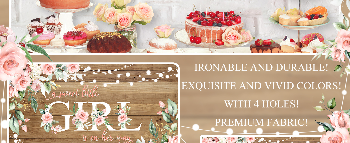 a sweet little girl baby shower decorations