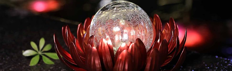 Joyathome Chrysanthemum Solar Light Flower Metal 5