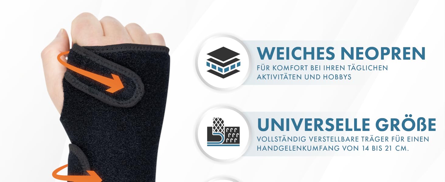 Weiches Neopren, Universelle Größe, Metallschiene