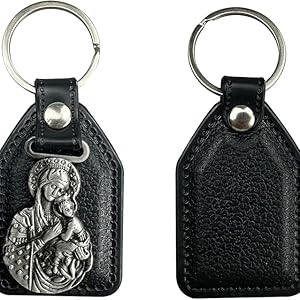 Amazon.com: lulucross Catholic Keychain Silver Virgin Mary