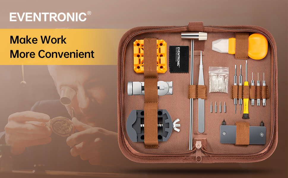 EVENTRONIC Watch Repair Tool Kit,Professional Watch Back Removal Tool, Watch Link Removal Kit