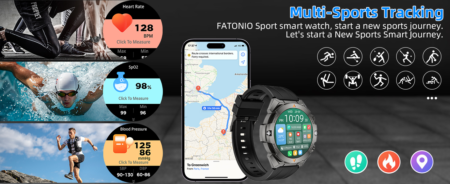 tactical sports smart watch