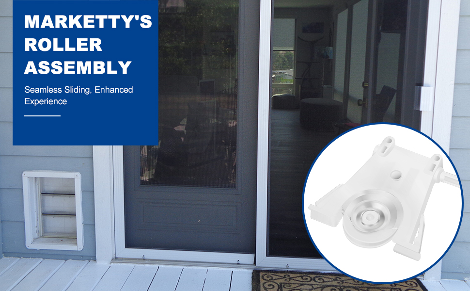 MARKETTY Lower Sliding Screen Door Roller Assembly Compatible with