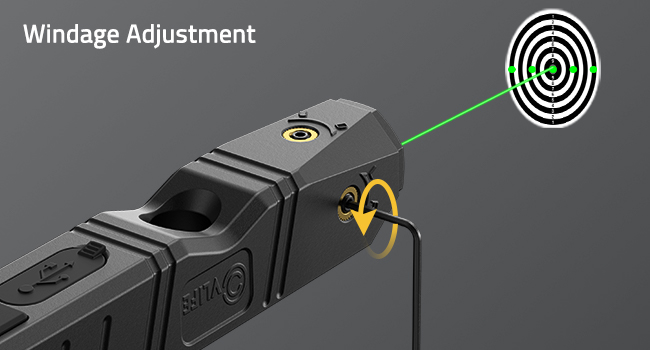 Windage adjustment - CVLIFE Laser Sight for Rifle Compatible with M-Lok Rail