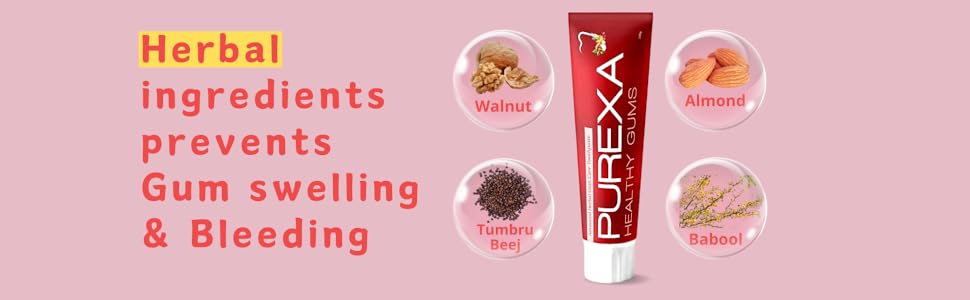Purexa Healthy Gums Toothpaste - 100gm | for puffy, swollen and Bleeding Gums