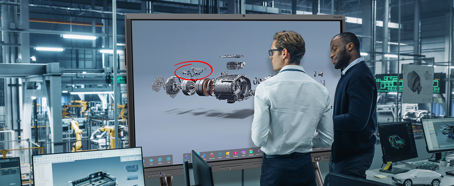 Shiarffe 65 inch touchscreen X5 smart board for industrail design