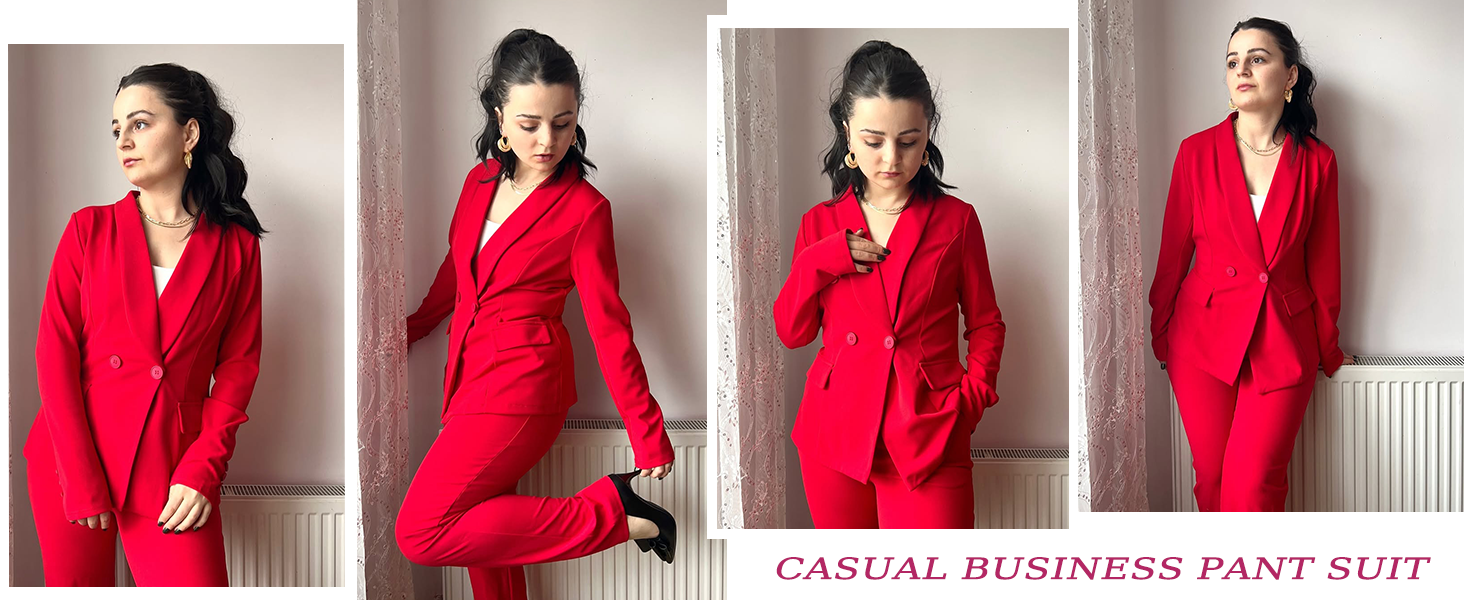 Women's Fall 2 Piece Blazer Outfits