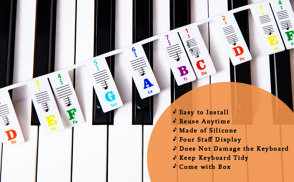 Amazon.com: Piano Notes Guide for Beginner Learning, Removable Piano Keyboard Notes Labels for All 88/61/54/49/37 Keys, No Need Stickers, Reusable,Made of Silicone(Colorful) : Musical Instruments amazon-com-piano-notes-guide-for-beginner-learning-removable-piano-keyboard-notes-labels-for-all-88-61-54-49-37-keys-no-need-stickers-reusable-made-of-silicone-colorful-musical-instruments