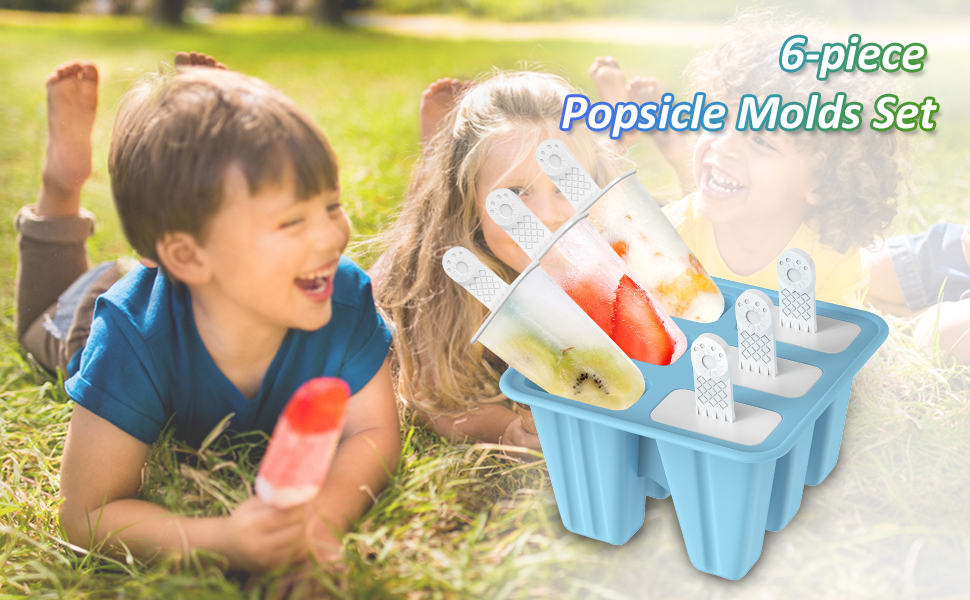 Ice Lolly Moulds, Silicone Ice Popsicle Moulds with Sticks, Ice Cream