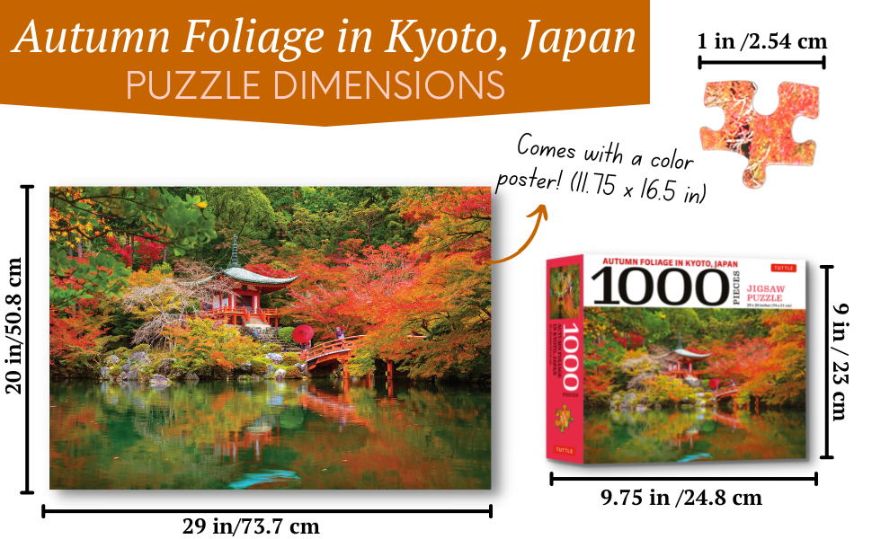 Amazon.com: Autumn Foliage in Kyoto, Japan - 1000 Piece