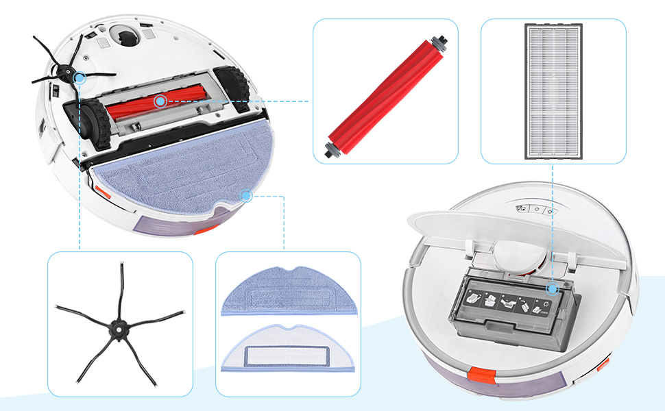 Amazon.de 20Stück Zubehör für Roborock S7 S7 MAXV Ultra S7 MaxV