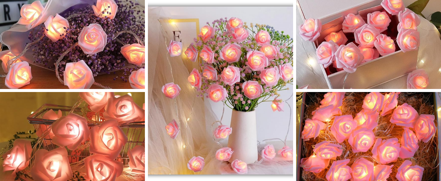 Rose flower string light