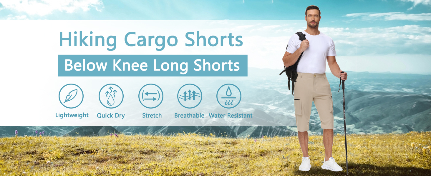 mens long shorts-15inch