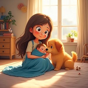 girl with dog