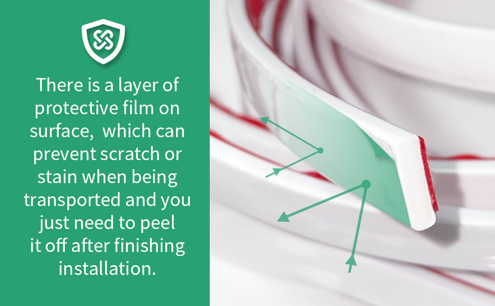 35 Ft Peel and Stick Backsplash, Trim Molding Tape for Tile