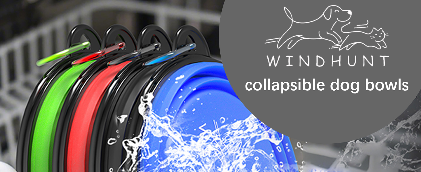 2-Pack Collapsible Dog Bowls