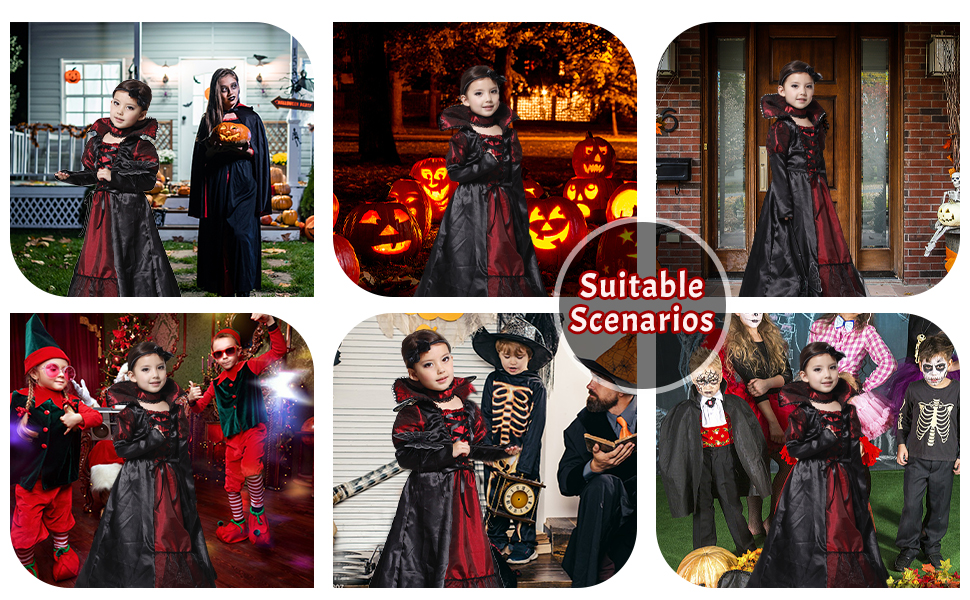 deguisement halloween fille Vampire costume halloween fille déguisement sorcière Carnaval Cosplay