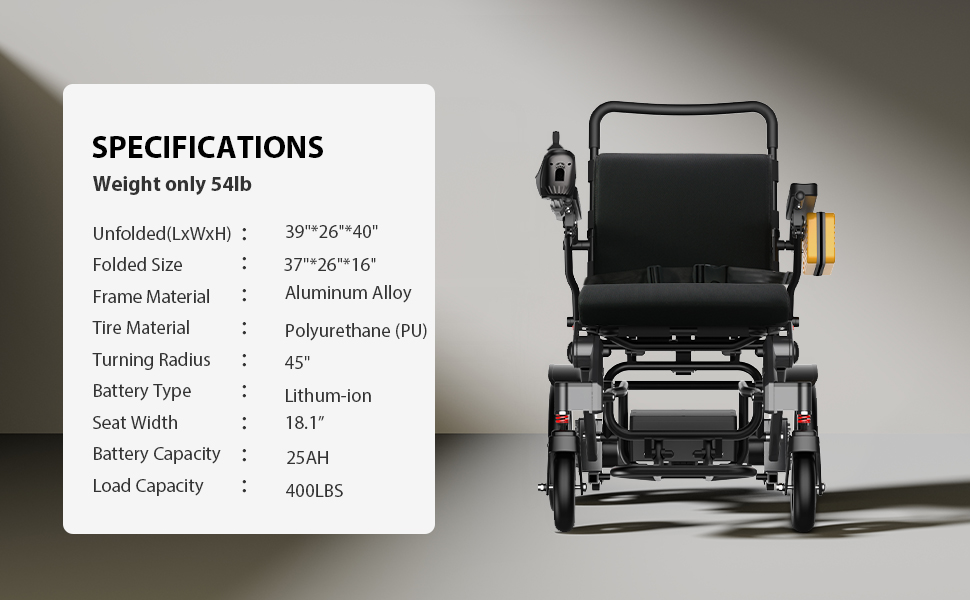 lightweight foldable wheelchair