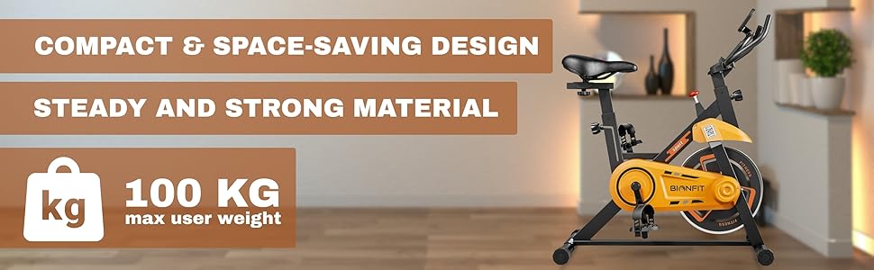 Bionfit yellow spin bike