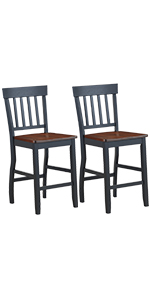 COSTWAY Set Di 4 Sgabelli Da Bar, Sgabello Sedie Alta Con Poggiapiedi, Stile Industriale Per Cucina, Soggiorno, Sala Da Pranzo, Capacità 100kg (30x30x62 Cm) 20 3