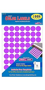 1 inch Round Labels Stickers Sheets