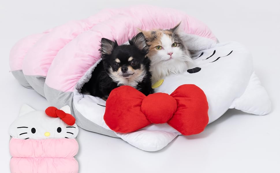 Amazon | sanrio kiffy キティもぐりんベッド 犬 猫 ふわふわあったか