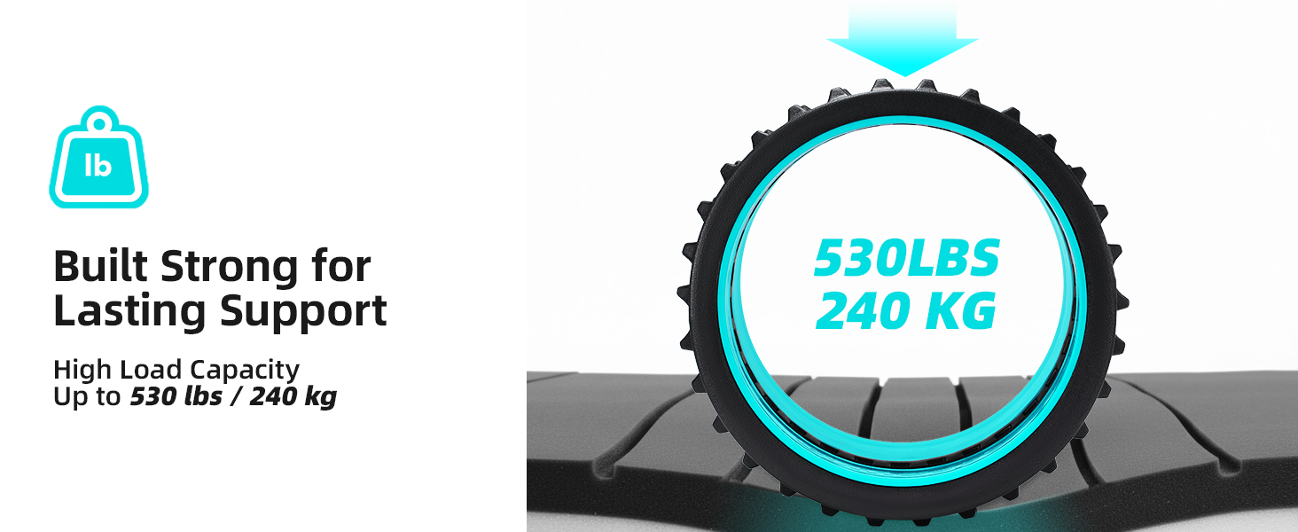 Heavy Duty EVA ABS Back Roller Supports up to 530 lbs