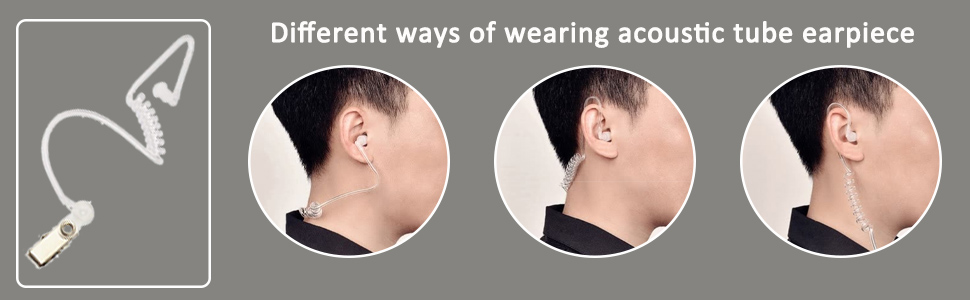 Acoustic Tube Walkie Talkie Earpiece 