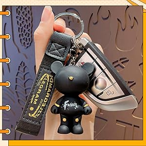 Amazon.co.jp: [AISAFER] クマ キーホルダー 潮クール 熊 顔の