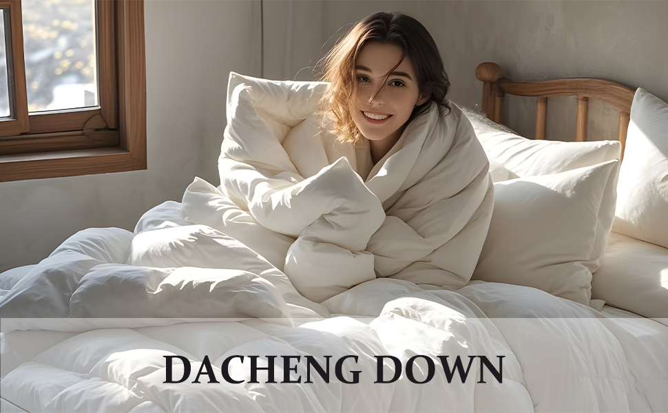 Luxury Down Comforter Full Size All Seasons Down Duvet