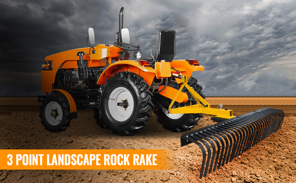 3 Point Rock Rake