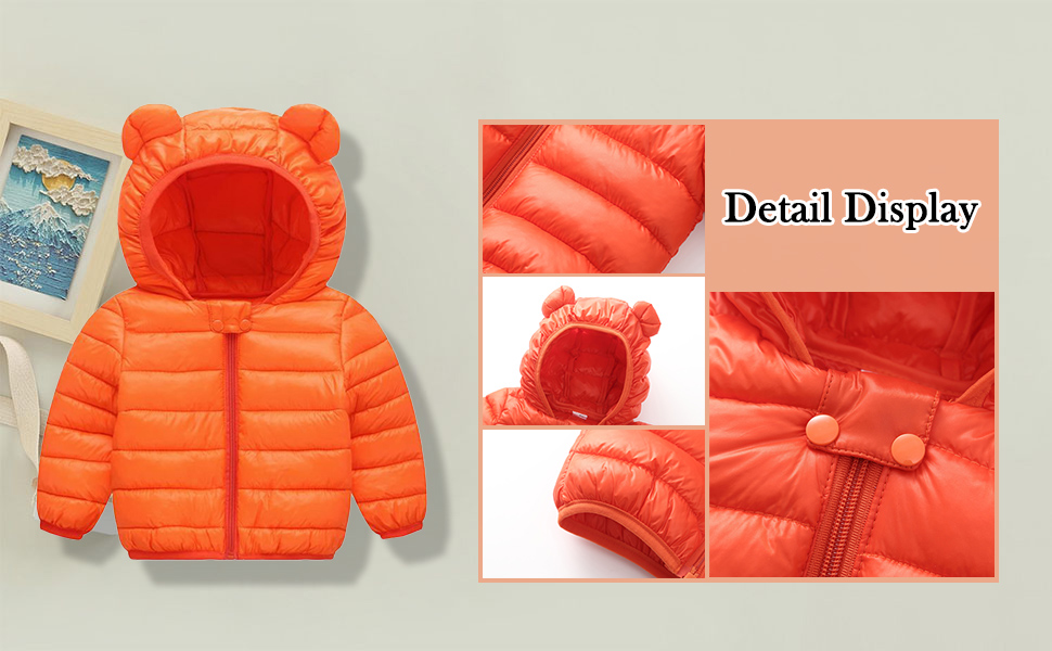 Kids Outdoor Hooded Windproof Thick Boys Toddler Warm Jacket Coat
