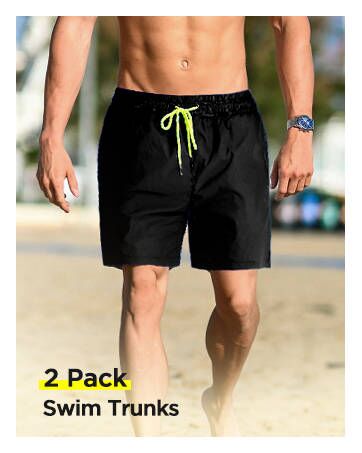 men swim trunks 2 pack
