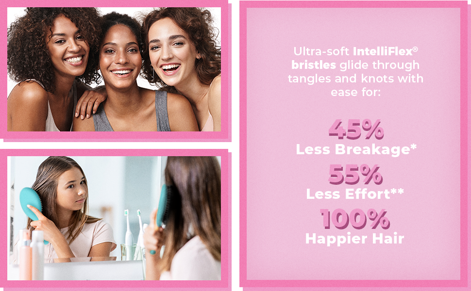 Wet Brush Hair Brush Bridal Original Detangler, Bride Squad Color,With Soft Bristles, Minimizes Pain