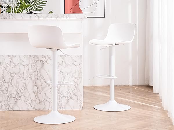 Amazon｜Baolande ホワイト カウンターチェア 2脚セット 回転