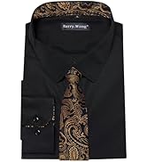 Barry.Wang Men's Dress Shirts with Matching Tie Long Sleeve Button Down Business Casual Shirt Str...
