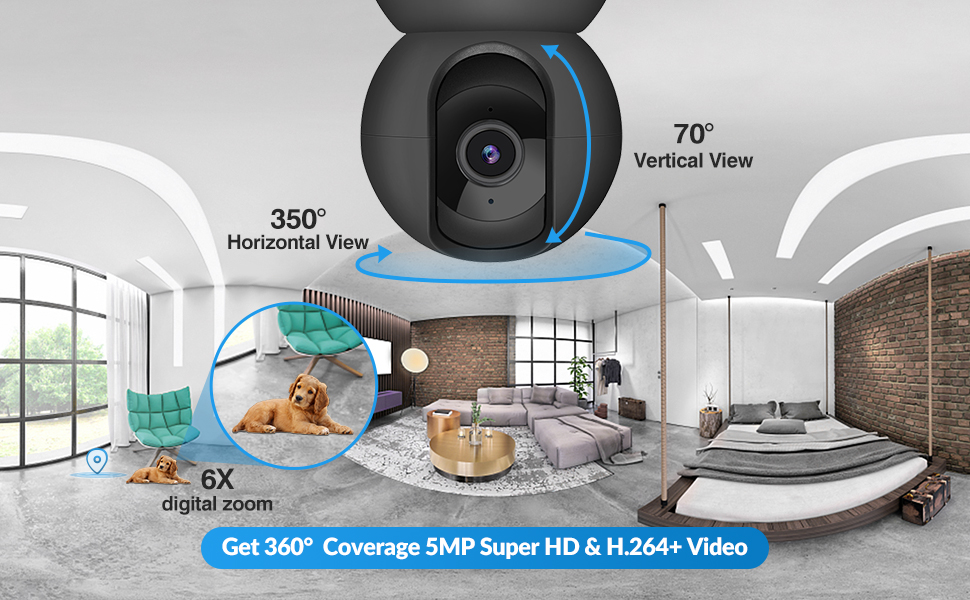 Foscam - X5 - Caméra IP Wifi 5MP intérieur - Caméra de surveillance - LDLC