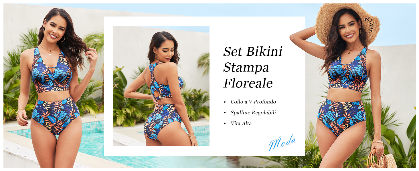 Donna Costume da Bagno Push Up Imbottito Reggiseno Bikini Due Pezzi Bikini Sexy Spiaggia Beachwear