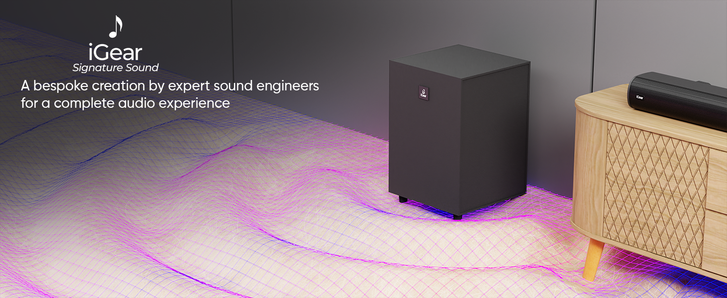 Igear Amplify 120W Soundbar With Subwoofer - Bluetooth V5.3, Signature Sound, Hifi Bass, Smart Control Panel, Remote Control 3 igear amplify