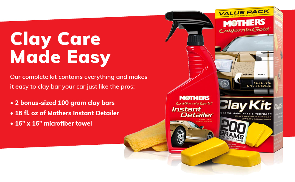 Mothers 07240 California Gold Clay Bar System Automotive