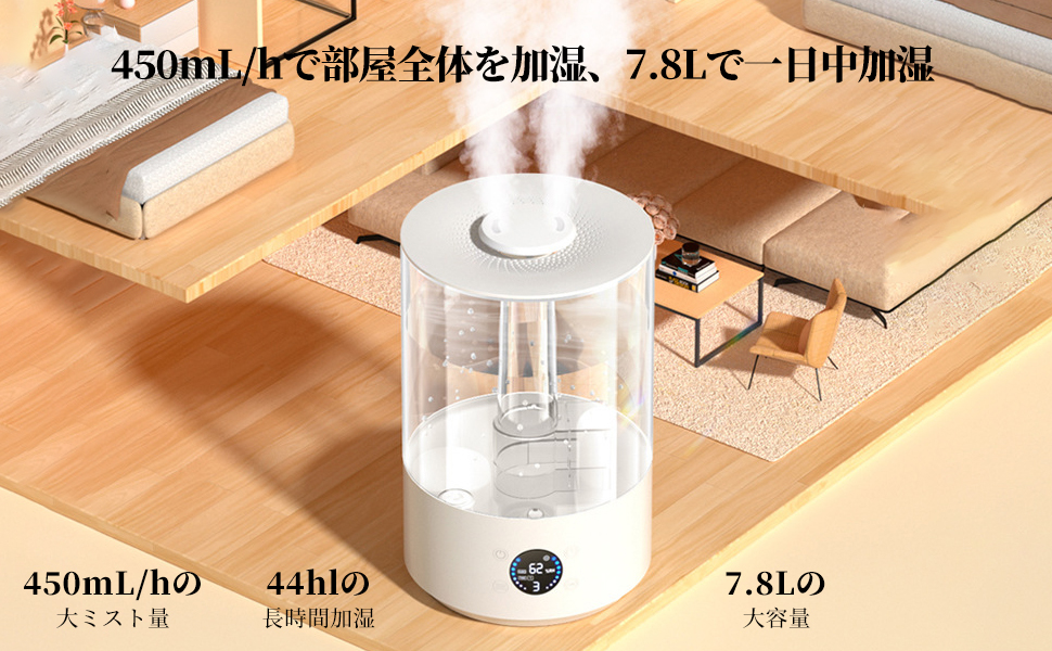 発売新モデル・リモコン操作便利・一台多役加湿器 アロマディフューザー Amazon.co.jp: 【2025発売新モデル・リモコン操作便利・一台多役