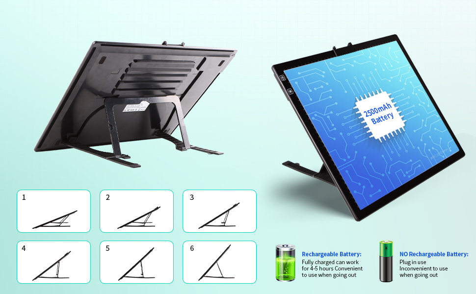 A3 Light Box Drawing Light Pad Portable Wireless Battery Powered