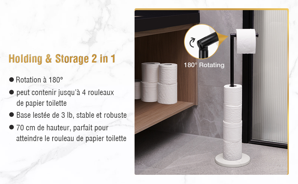 Porte-rouleau Papier Toilette Sur Pied Design www.amazon.fr