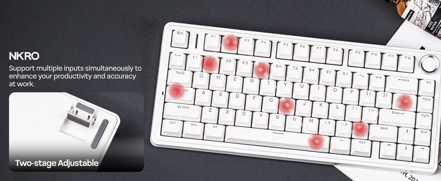 75% Gaming Keyboard with Knob