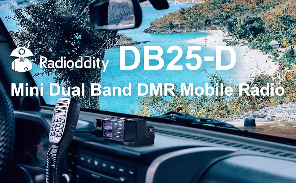 Radioddity DB25D Radio Mobile DMR Dual Band, Ricetrasmettitore VHF e