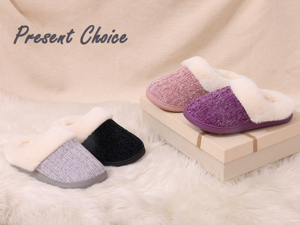 furry fuzzy soft cute pattern fluffy fleece house shoes sweater knit upper slippers outdoor indoor