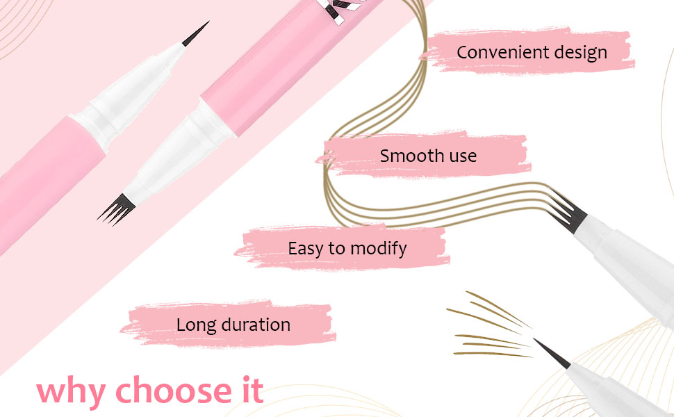 BINGBRUSH 2-in-1 Dual-Ended Eyebrow Pencil Micro 4 Point and Precise Brush