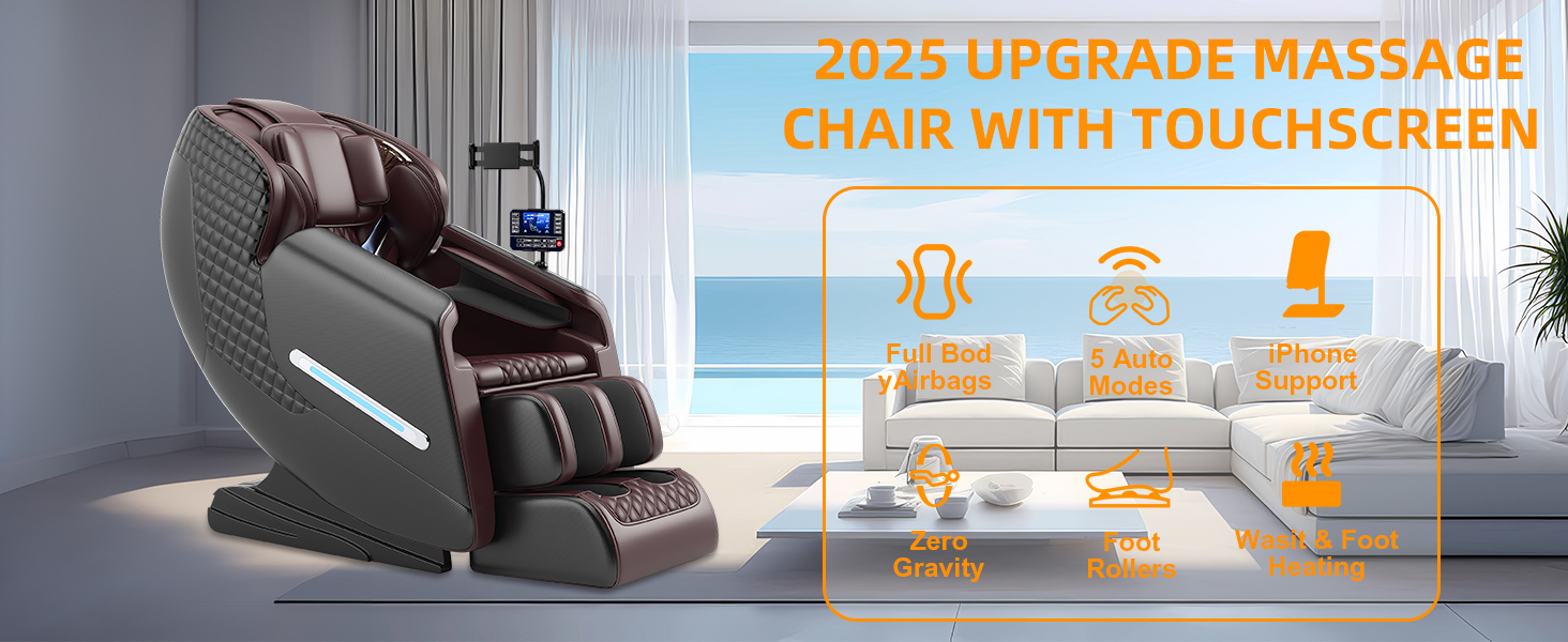 2025 UPGRADE MASSAGE CHAIR WITH TOUCHSCREEN