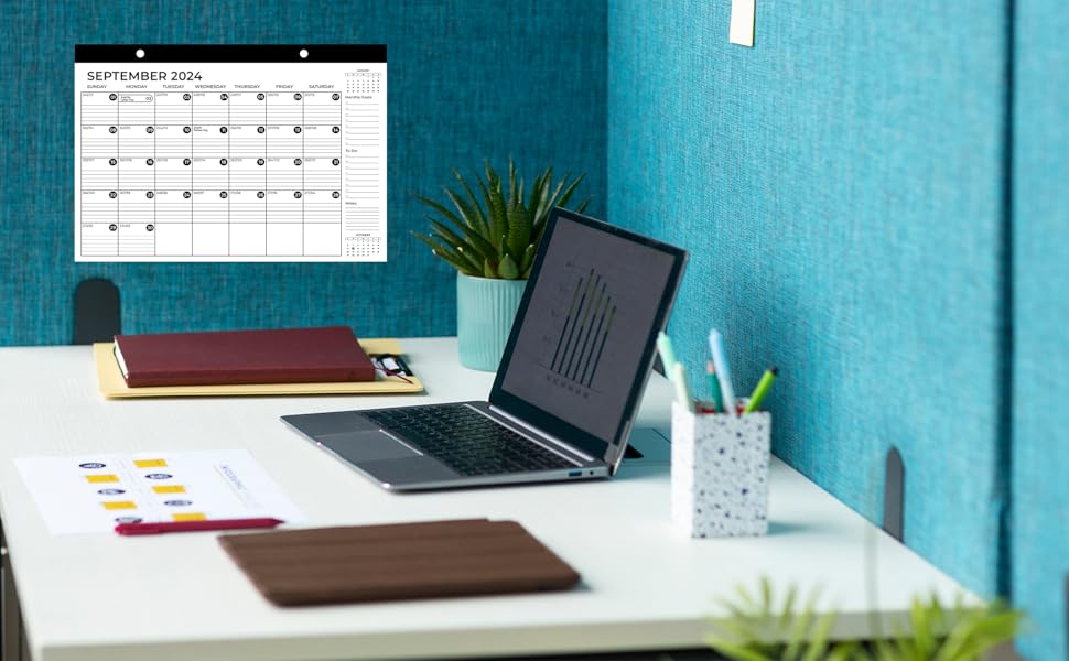 Desk Calendar 2024, 12 Months Wall Calendar from January